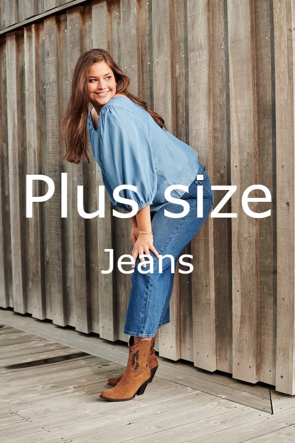 Plus size jeans til kvinder i store størrelser 