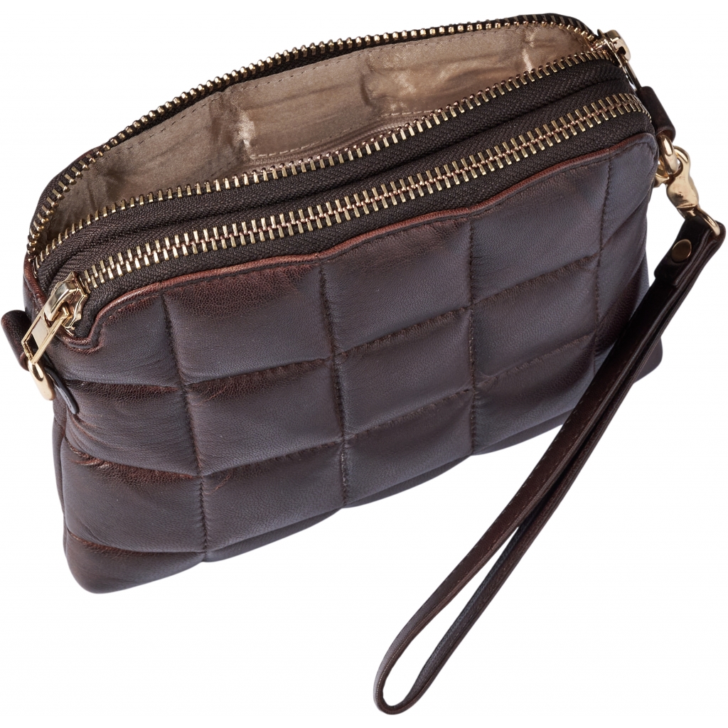 No.1 by Ox - Brun Quilted Clutch - Tasker & punge -