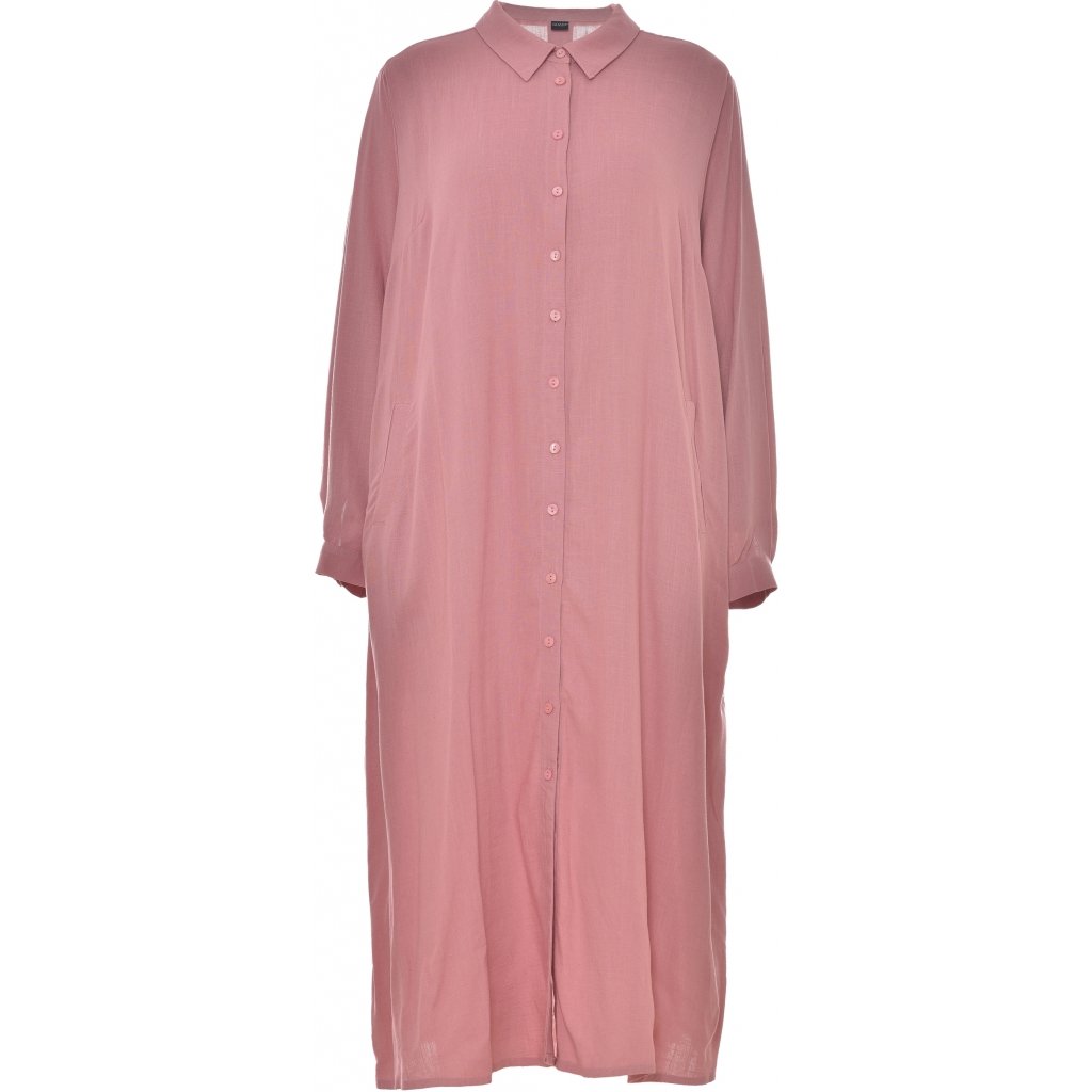 skjorte kjole - dusty rose - Plus size mode 42-56 -